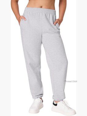 Midweight Fleece Joggers with Pockets, 30" Inseam, Plus Size
